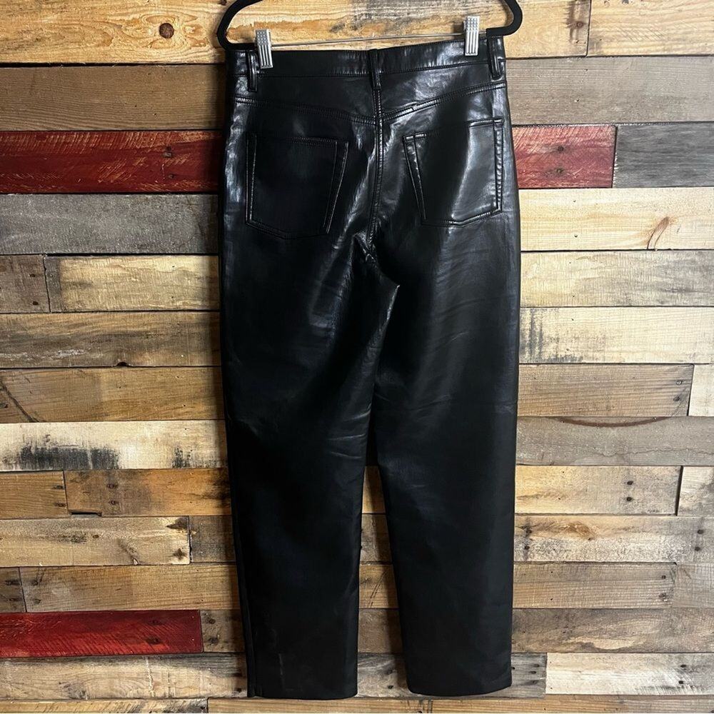 Aritzia Wilfred The Melina Pant Black Vegan Leather Pants Size 8 - Picture 3 of 12